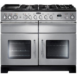 Rangemaster Excel 110 Dual Fuel Range Cooker Stainless Steel/Chrome Trim